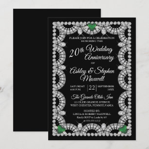 Invitación Fiesta de aniversario de bodas de 20 años de esmer