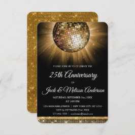 Invitación Fiesta de aniversario de bodas de 25 años Bola de