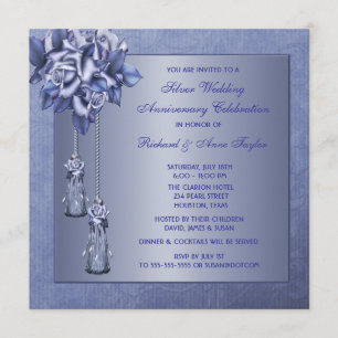 Invitación Fiesta de aniversario de bodas de 25 años de Rosa 