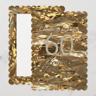 Invitación Fiesta de aniversario de bodas de diamante elegant