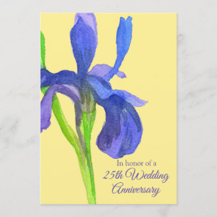 Invitación Fiesta de aniversario de bodas de Iris Azul 25