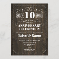 Fiesta de aniversario de bodas de madera rústica 1