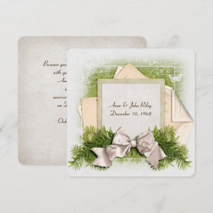 Invitación fiesta de aniversario de bodas de Navidad