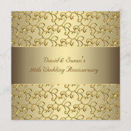 Invitación Fiesta de aniversario de bodas de oro de 50 años c