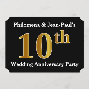 Invitación Fiesta de aniversario de bodas de oro falso