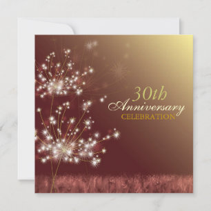 Invitación Fiesta de aniversario de bodas de otoño número 30 