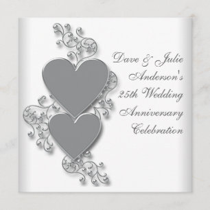 Invitación Fiesta de aniversario de bodas de plata 25