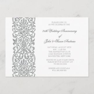 Invitación Fiesta de aniversario de bodas de plata 25
