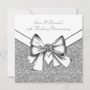 Invitación Fiesta de Aniversario de Bodas de Plata Brillante
