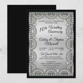 Invitación Fiesta de aniversario de bodas de plata y diamante