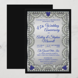 Invitación Fiesta de Aniversario de Bodas de Zafiro Diamante