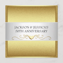 Invitación Fiesta de aniversario elegante de los corazones