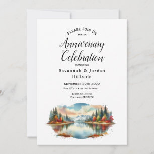 Invitación Fiesta de Aniversario en el Bosque Rústico junto a