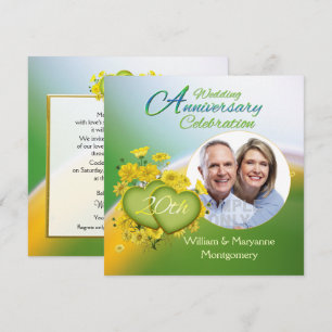 Invitación Fiesta de aniversario número 20 de Wildflower Hear