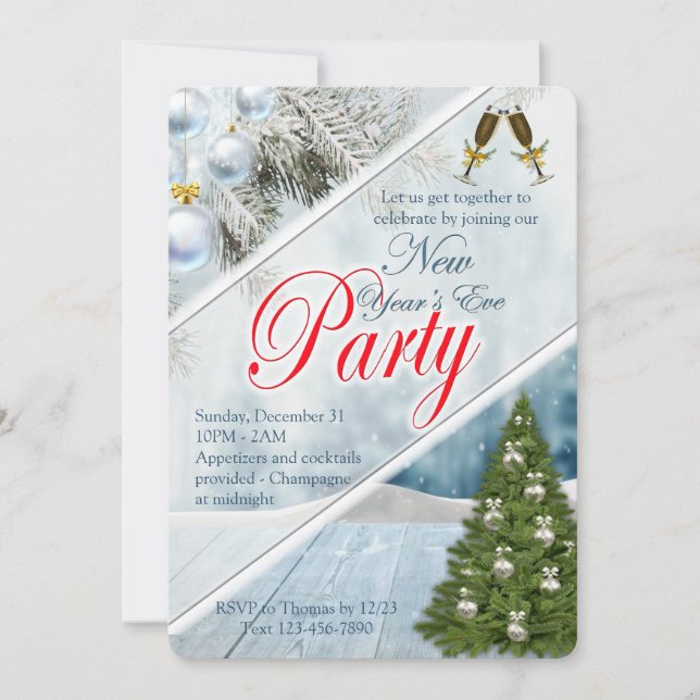 Invitación Fiesta de Año Nuevo (Anverso)