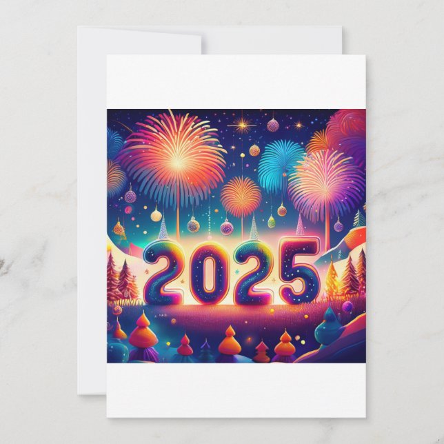 Invitación fiesta de Año Nuevo 2025 (Anverso)