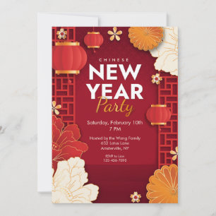 Invitación Fiesta de Año Nuevo chino