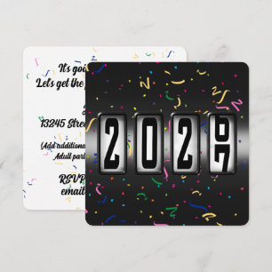 Invitación Fiesta de Año Nuevo con Odómetro 2027