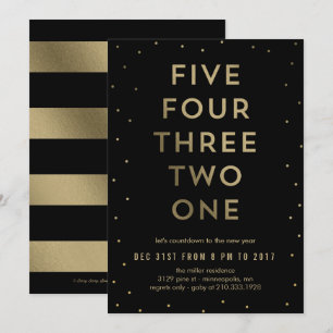 Invitación Fiesta de Año Nuevo de color EDITABLE para la cuen