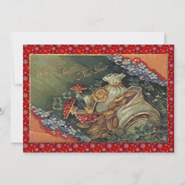 Invitación Fiesta de Año Nuevo de la época (Anverso)