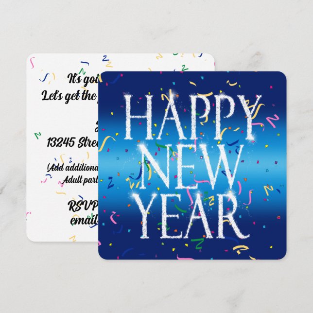 Invitación Fiesta de Año Nuevo del Odómetro 2027 (Anverso / Reverso)