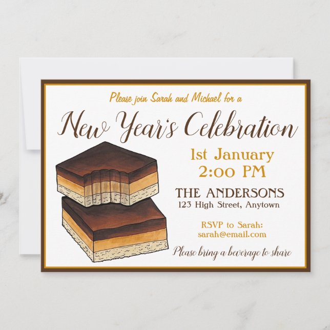 Invitación Fiesta de Año Nuevo escocés de Millionaire (Anverso)