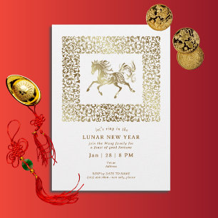 Invitación Fiesta de Año Nuevo Lunar 2026 del Caballo de Oro