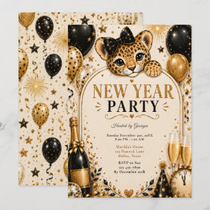 Invitación Fiesta de Año Nuevo Salvaje