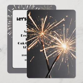Invitación Fiesta de Año Nuevo Sparklers