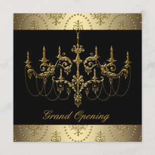 Invitación Fiesta de apertura de Black Corporate Grand