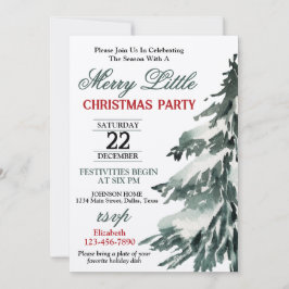 Invitación Fiesta de árbol de Navidad bloqueado