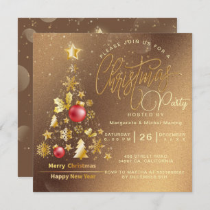 Invitación Fiesta de árbol de Navidad de presupuesto
