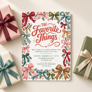 Invitación Fiesta de Arcos de Acuarela Navidad Cosas Favorita