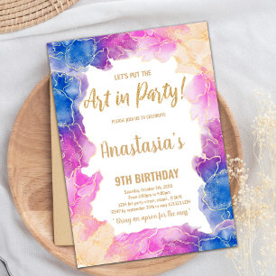 Invitación Fiesta de arte creativo para Chicas