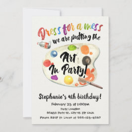 Invitación Fiesta de arte, cumpleaños