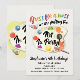 Invitación Fiesta de arte, cumpleaños