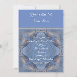Invitación Fiesta de Arte de Naturaleza de Azulejo Azul Inver