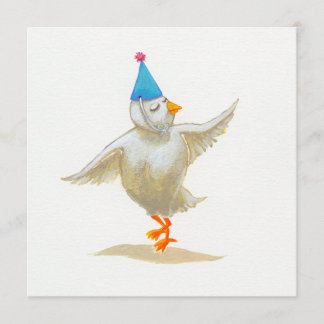 Invitación fiesta de arte de pollo gorra encantadora sensació