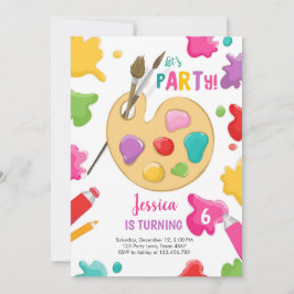 Invitación Fiesta de arte Fiesta de artesanía de pintura de c