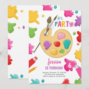 Invitación Fiesta de arte Fiesta de artesanía de pintura de c