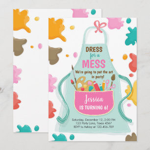 Invitación Fiesta de arte Fiesta de artesanía de pintura de c