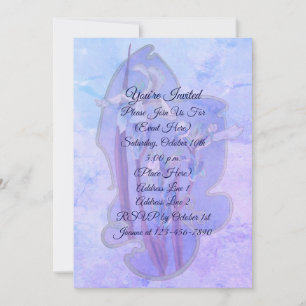 Invitación Fiesta de arte floral Blue Iris