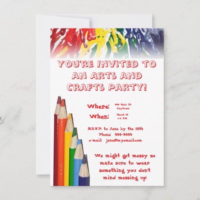 Invitación Fiesta de Arte y Artesanía (Anverso)