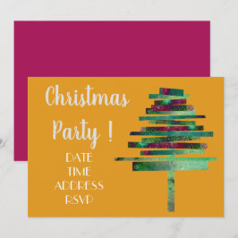 Invitación Fiesta de artesanías modernas de Navidades de árbo