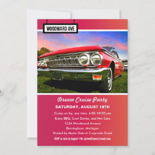 Invitación Fiesta de Autos Clásicos Woodward Dream Cruise
