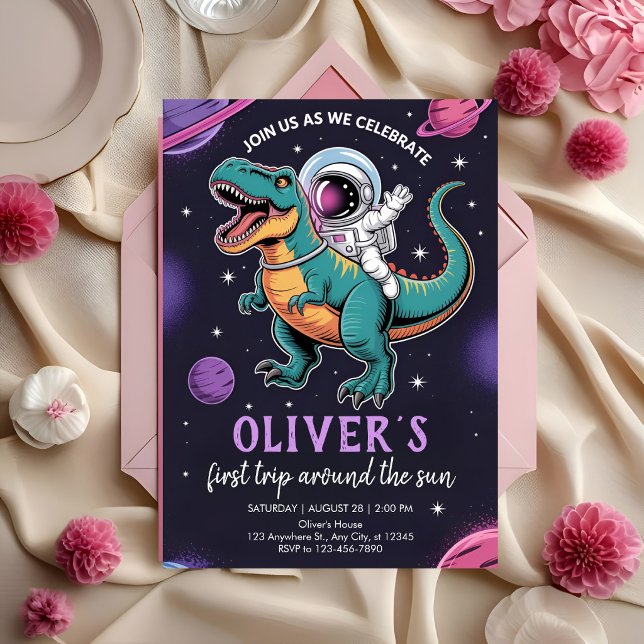 Invitación Fiesta de Aventura de Dinos Cósmicos (Subido por el creador)