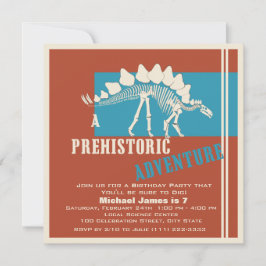 Invitación Fiesta de aventuras de cumpleaños de Dinosaur