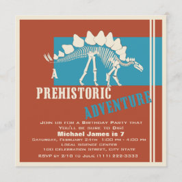 Invitación Fiesta de aventuras de cumpleaños de Dinosaur