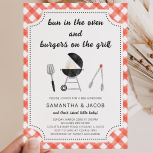 Invitación Fiesta de Baby Shower al BBQ