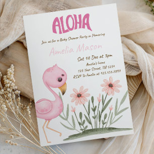 Invitación Fiesta de Baby Shower Aloha--Baby Shower Luau Trop
